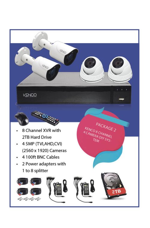 Kenco Networks 8ch 4 Cams 5MP AHD System