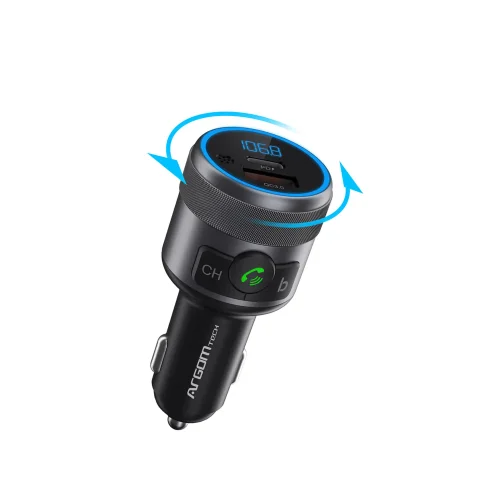 Argom BT/FM Transmitter Car Charger Kit 42W With LED RGB