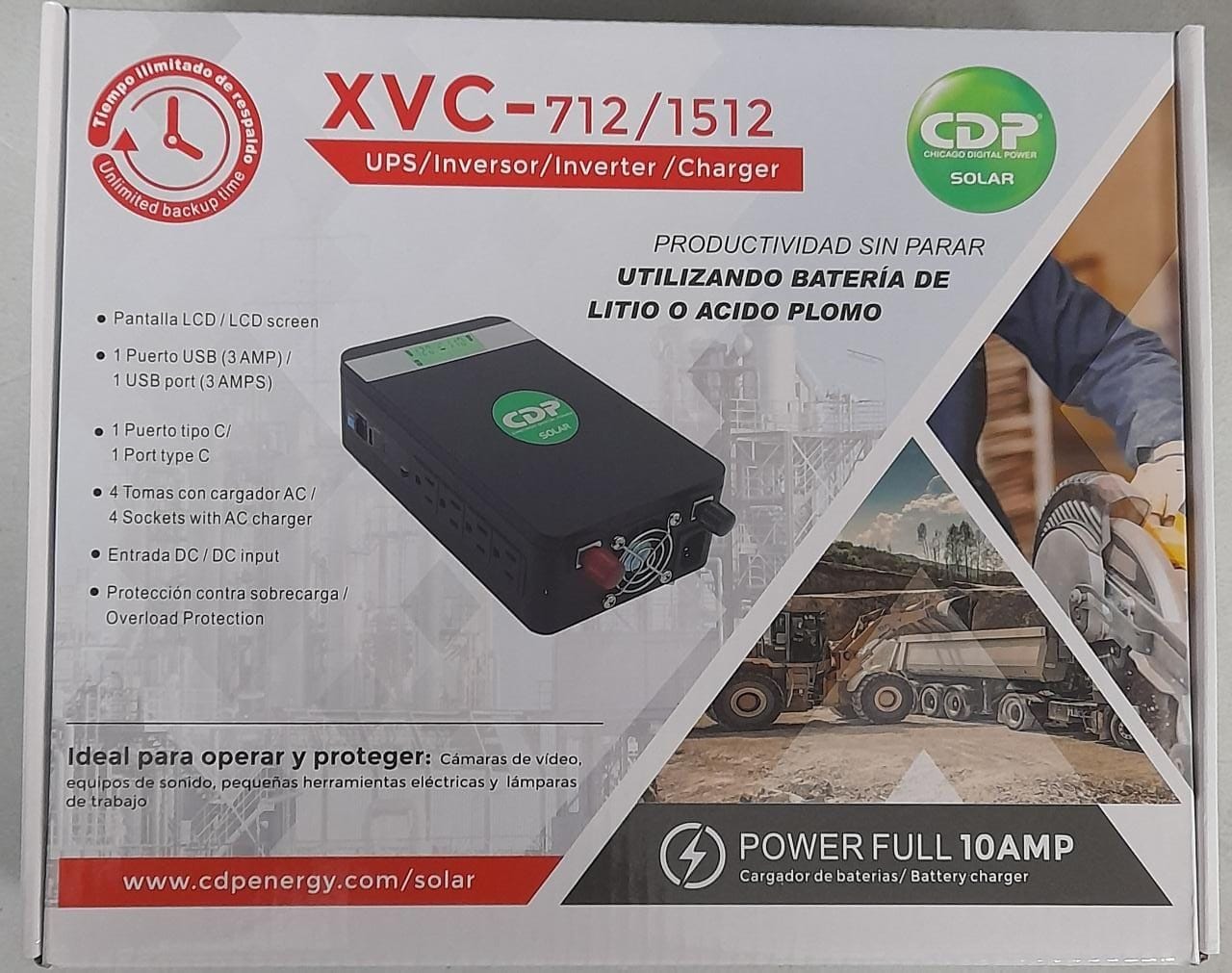 Chicago Digital Power 12VDC to 120VAC Portable Power UPS / INVERTER / CHARGER