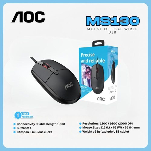 AOC MS300 Bluetooth & Wireless  Rechargeable Mouse